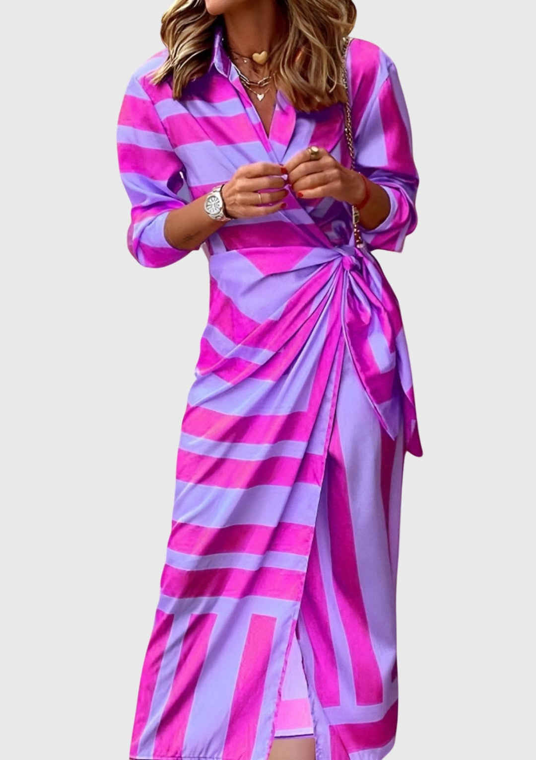 Eeverly™ | Elegant Indpakningskjole med Print