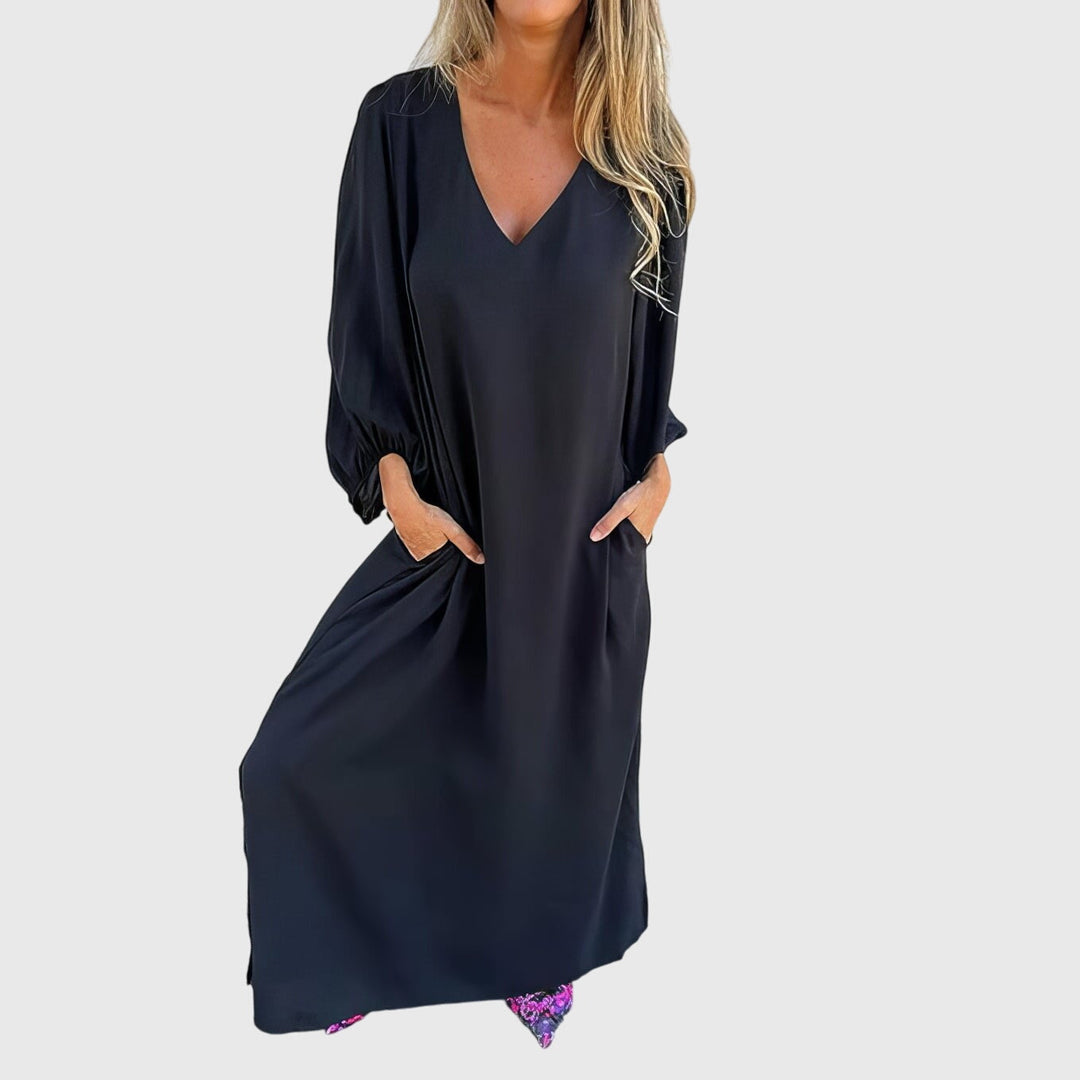 Caroll™ - Lang Boho Kjole med Lommer