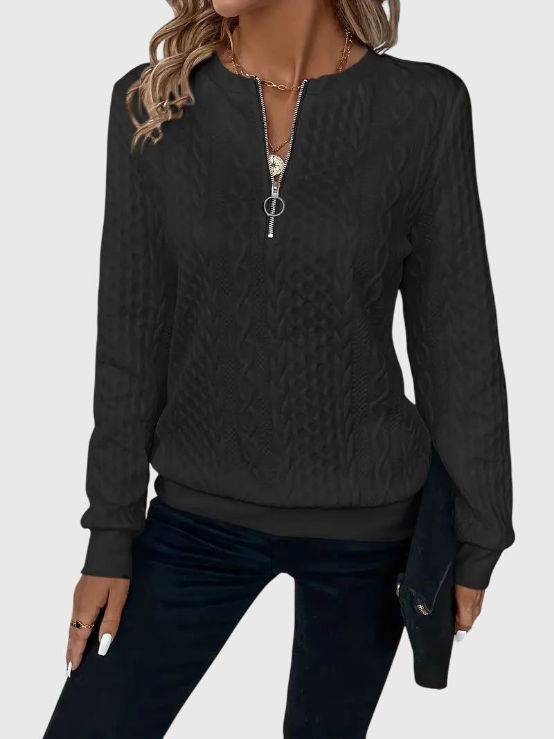 Noria™ | Sweater med Lynlås