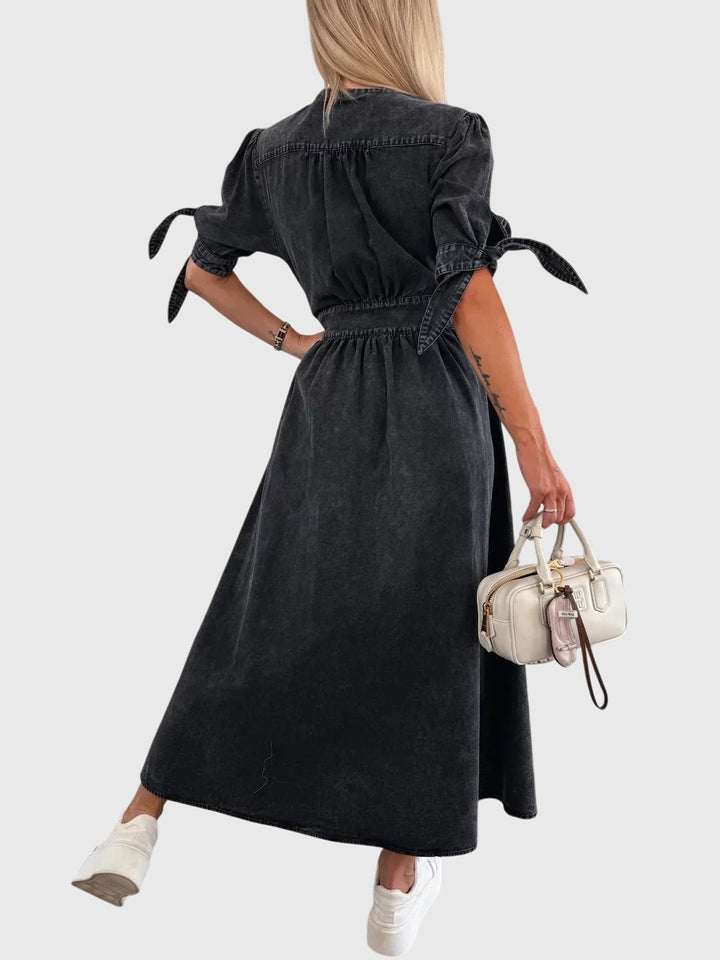 Sophiaa™ | Elegant Denim Kjole