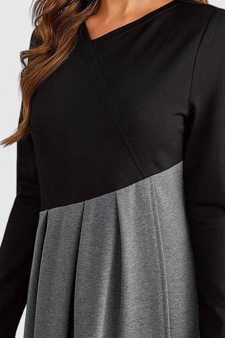 Janet | Elegant Maxi Kjole med Lange Ærmer