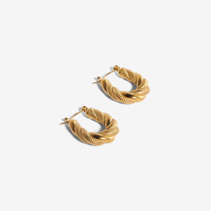 Twisted Hoop Øreringe