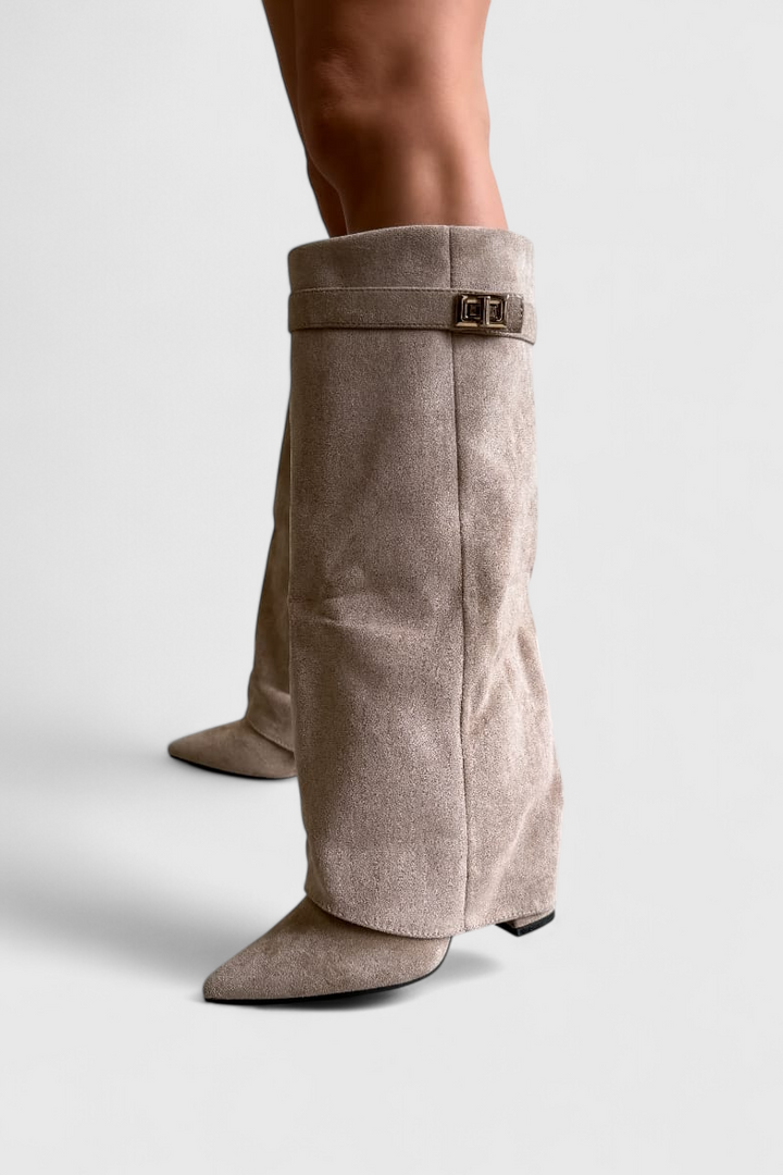 Gwen - Flared Knæhøje Støvler