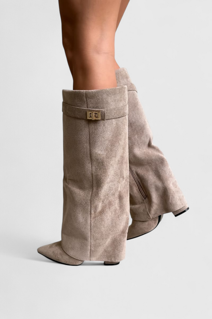 Gwen - Flared Knæhøje Støvler