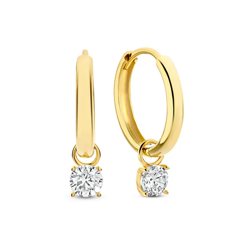 Krizalyssa | Diamant Pendeløreringe 18k Guld
