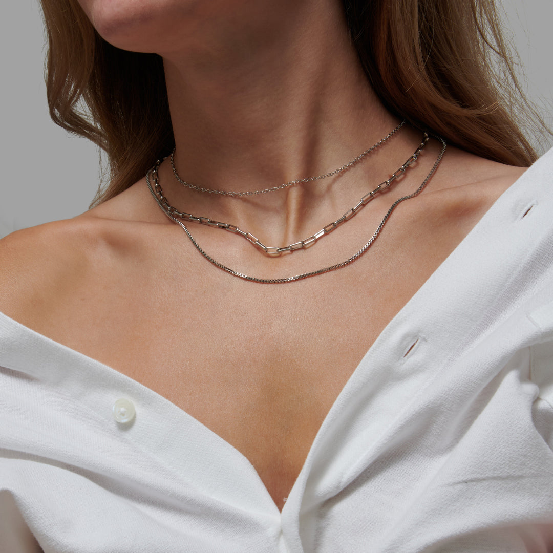 Tre-lags Choker Halskæde