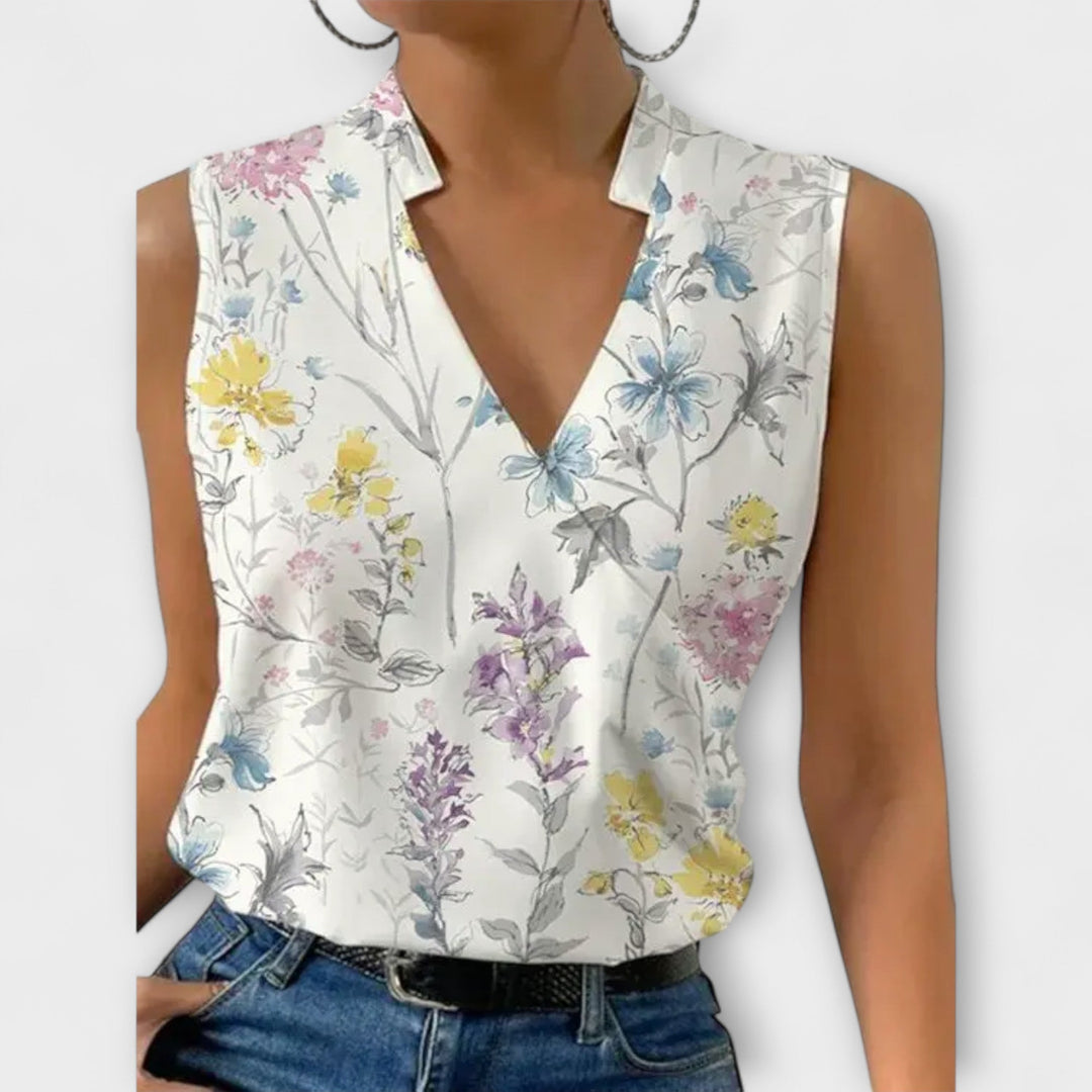 Loretta | Sofistikeret V-hals Top