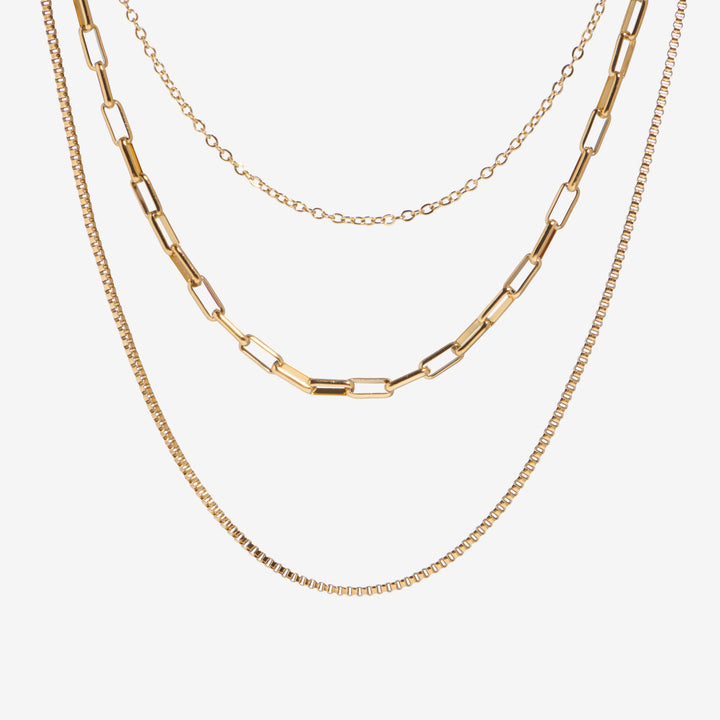 Tre-lags Choker Halskæde