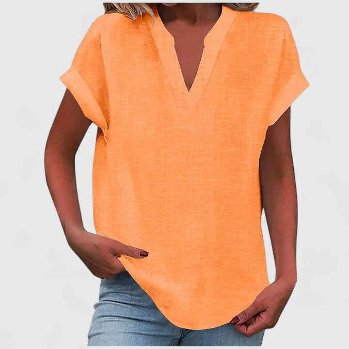 Xavinah | Komfortabel V-Hals Bluse