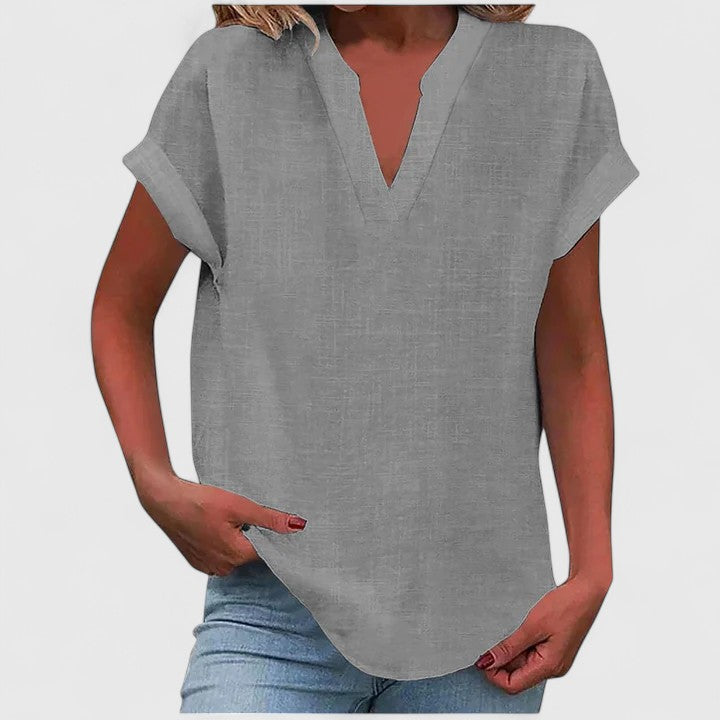 Xavinah | Komfortabel V-Hals Bluse