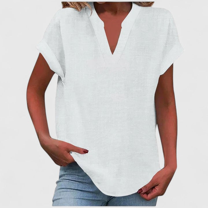 Xavinah | Komfortabel V-Hals Bluse