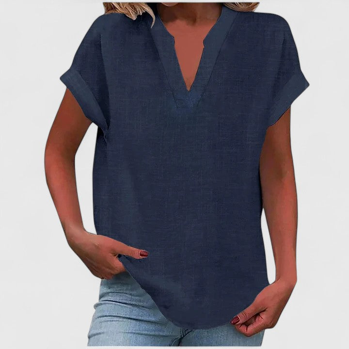 Xavinah | Komfortabel V-Hals Bluse