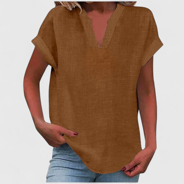 Xavinah | Komfortabel V-Hals Bluse