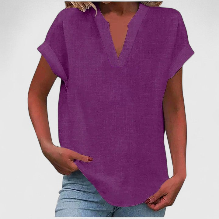 Xavinah | Komfortabel V-Hals Bluse
