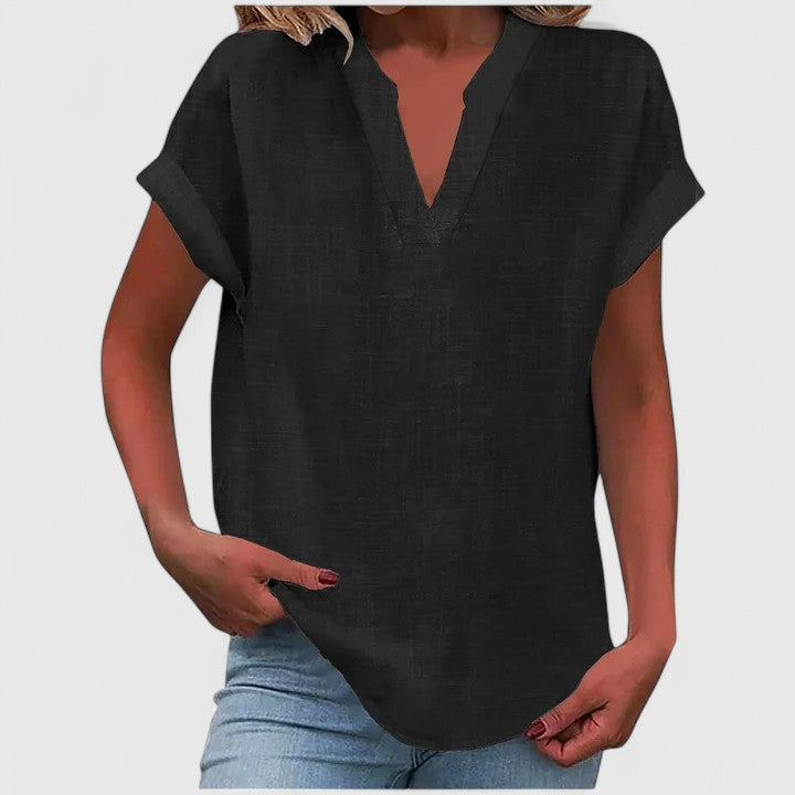 Xavinah | Komfortabel V-Hals Bluse