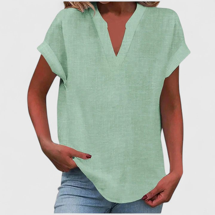 Xavinah | Komfortabel V-Hals Bluse
