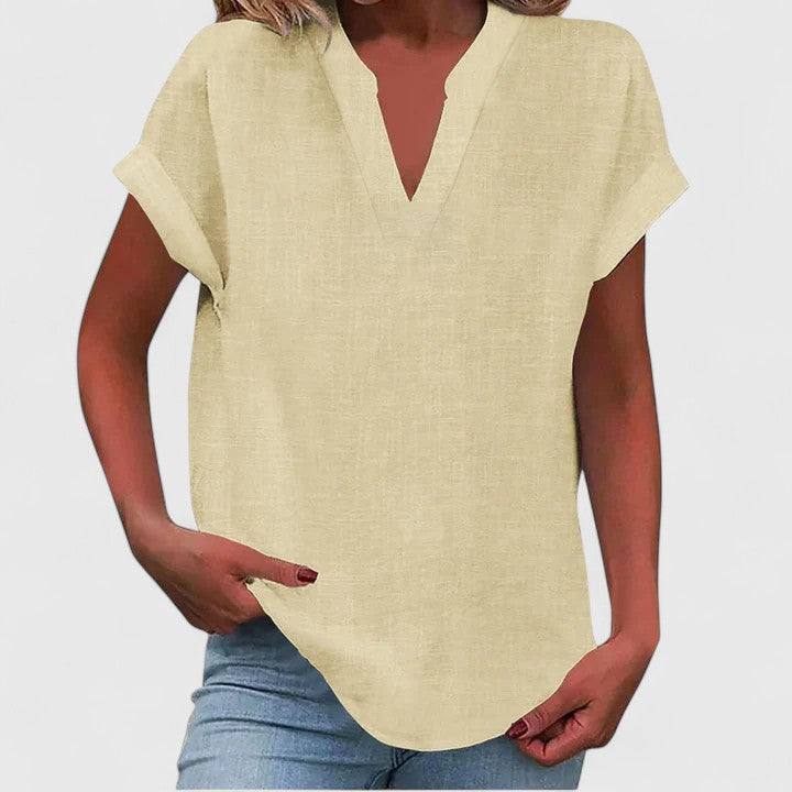 Xavinah | Komfortabel V-Hals Bluse