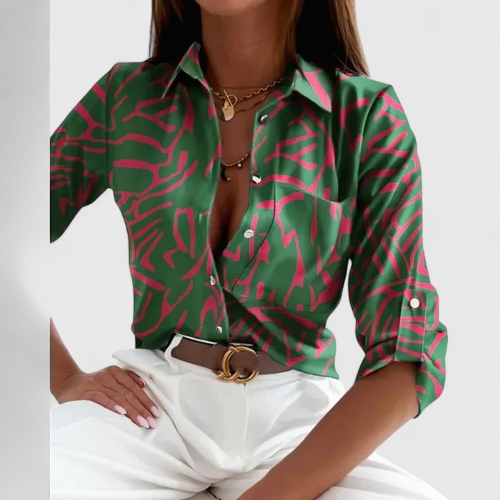 Lisette | Elegant Bluse med Lange Ærmer