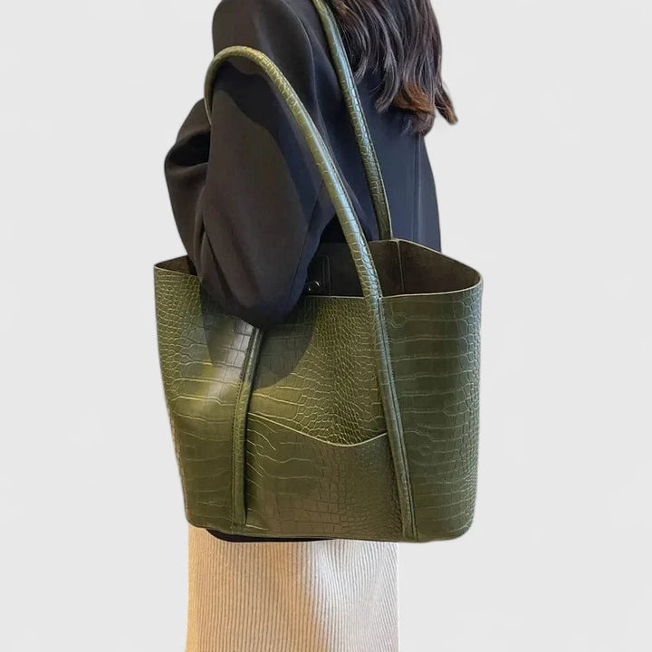 Betina - Croc Læder Skuldertaske