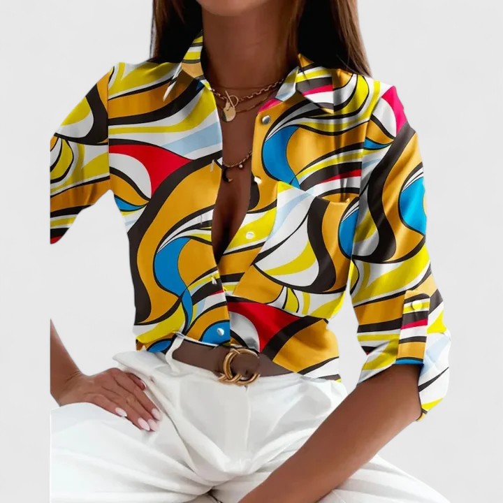 Lisette | Elegant Bluse med Lange Ærmer