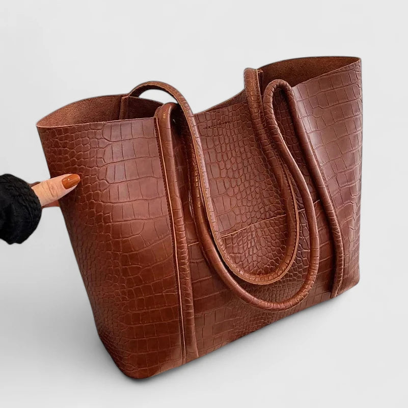 Betina - Croc Læder Skuldertaske