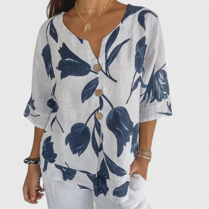 Isabel | Elegant Blomstret Bluse