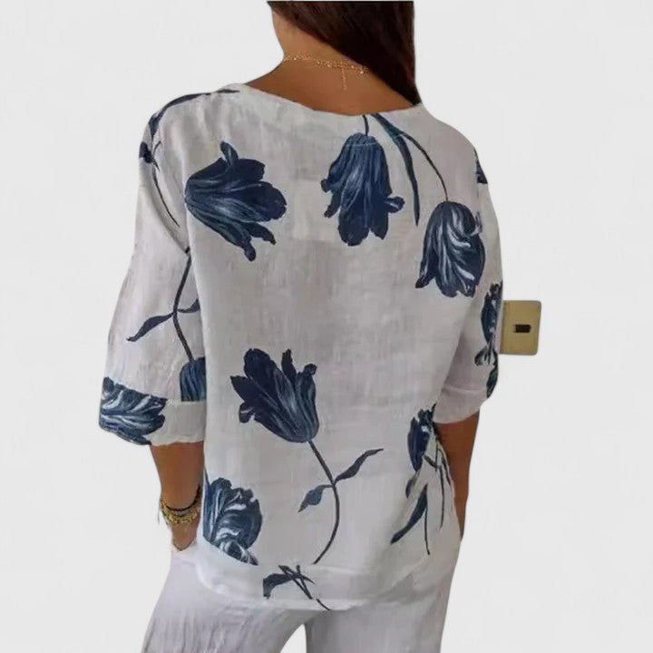 Isabel | Elegant Blomstret Bluse