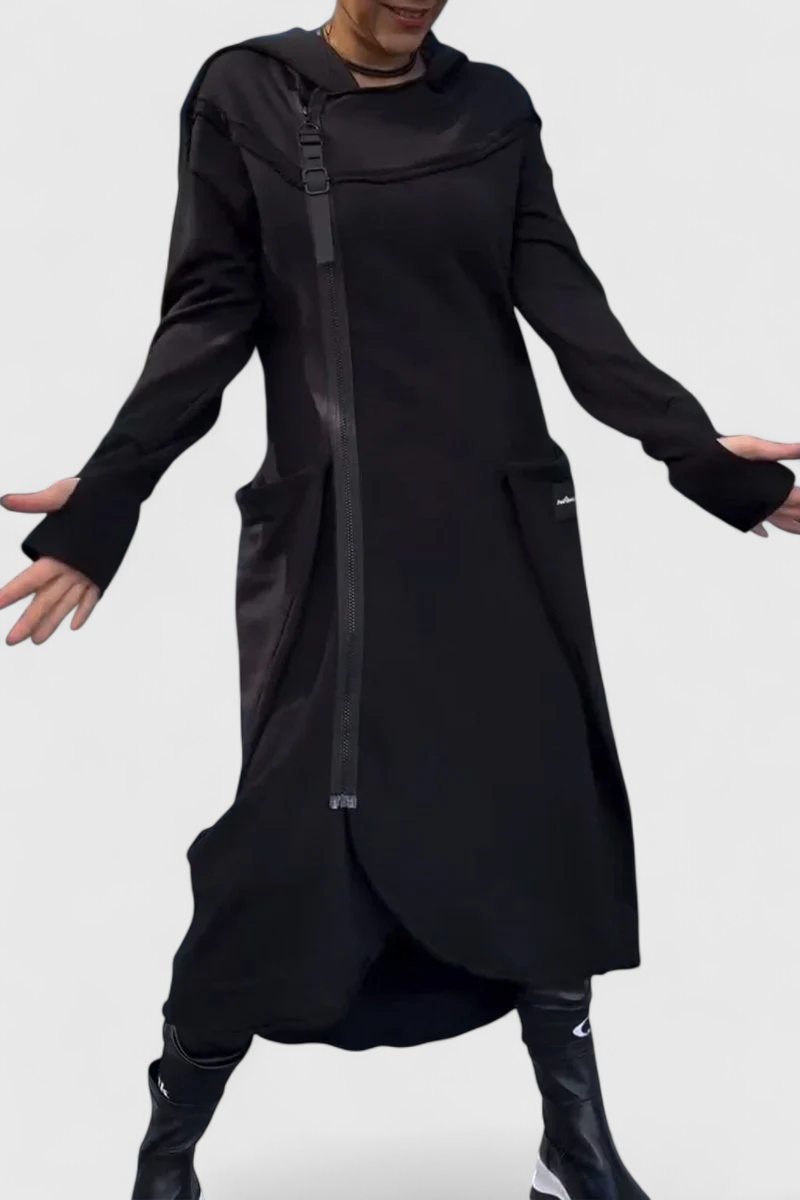 Mana™ | Lang Hoodie Med Zip I Lette Og Åndbare Stoffer