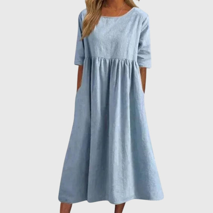 Haissley™ | Elegant Kjole med Korte Ærmer
