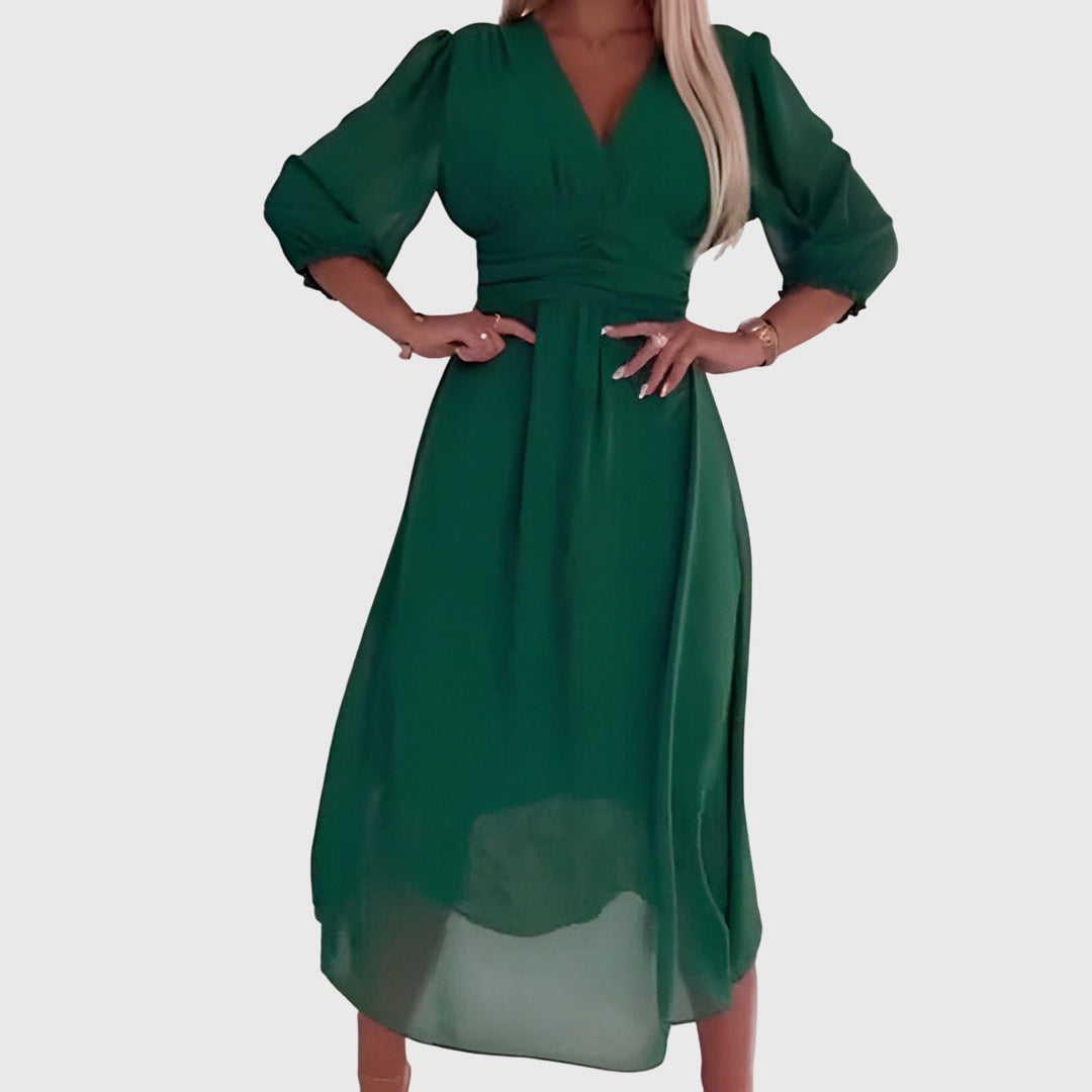 Chhloe™ | Letvægts Silke Chiffon Kjole