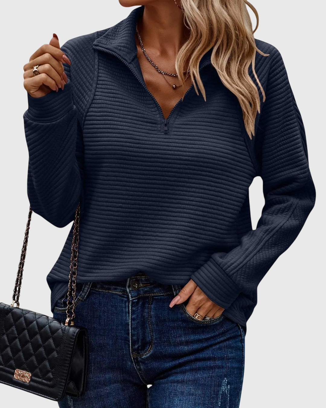 Abigail™ | Elegant Sweater med Lynlås