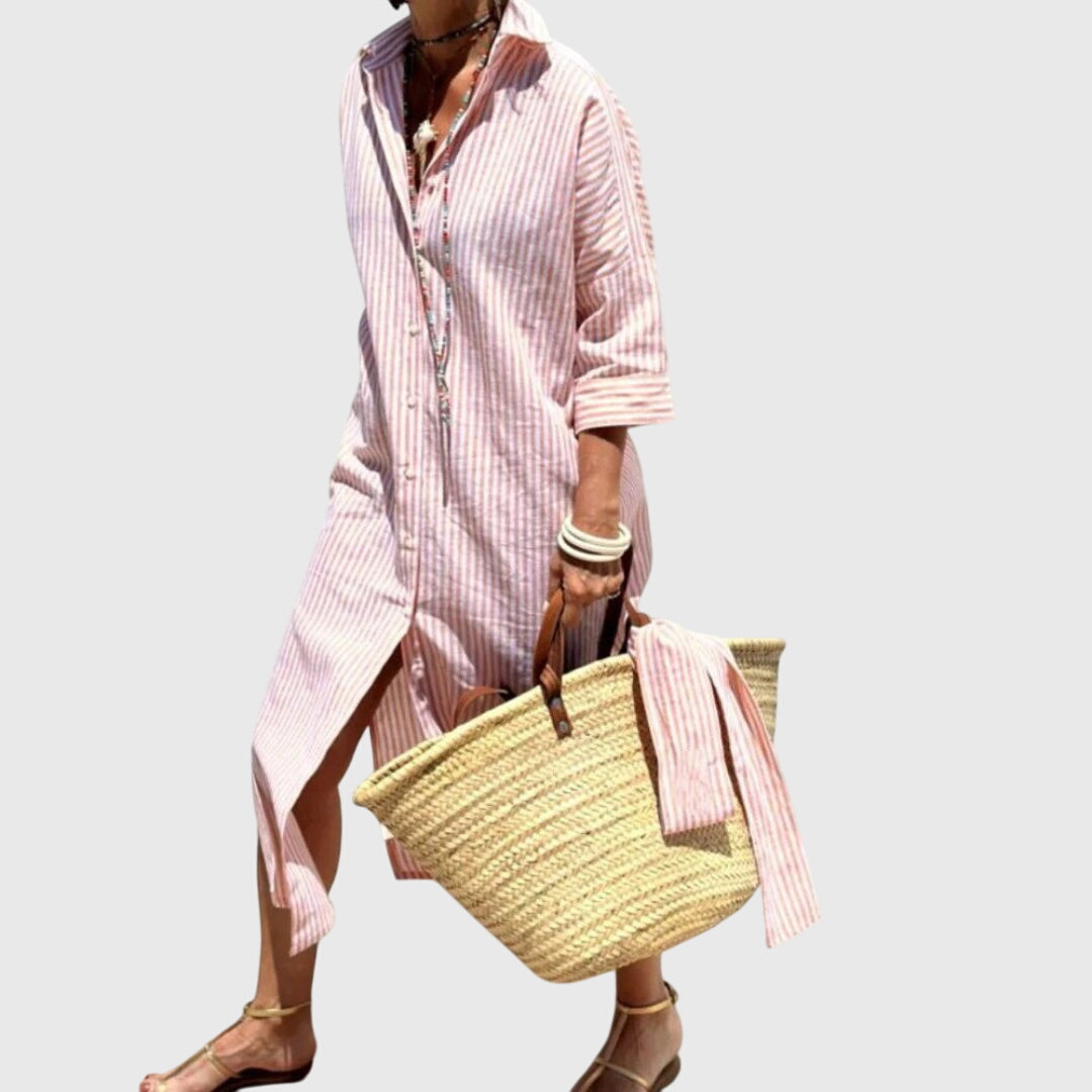 Ellen™ | Klassisk Stribet Kjole