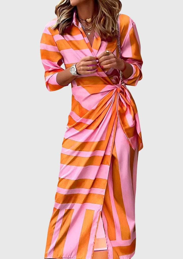 Eeverly™ | Elegant Indpakningskjole med Print
