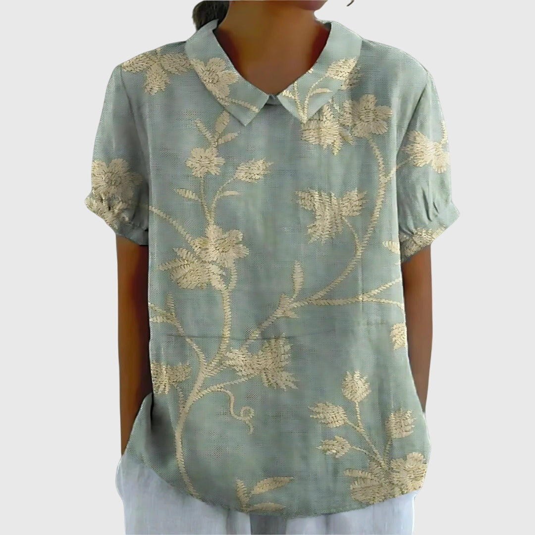 Jenna™ | Blomstret Bluse