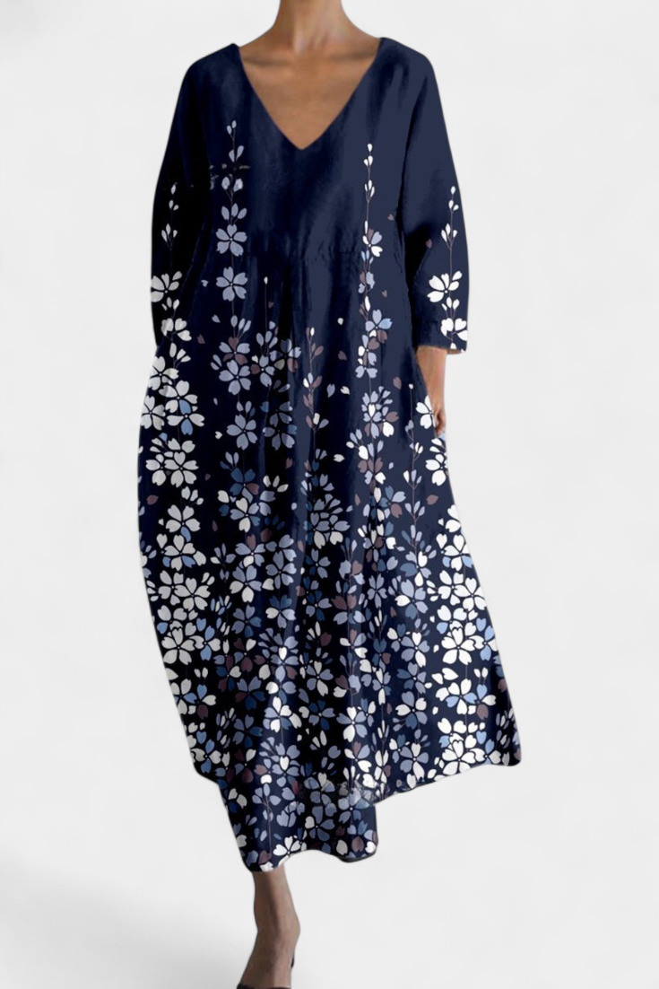 Isalinde | Komfortabel V-hals Kjole