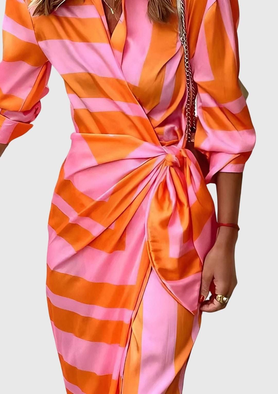 Eeverly™ | Elegant Indpakningskjole med Print