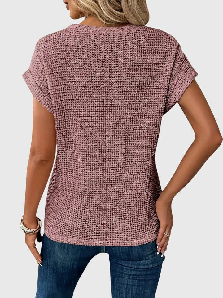 Isa™ | Elegant Bluse med Rund Hals