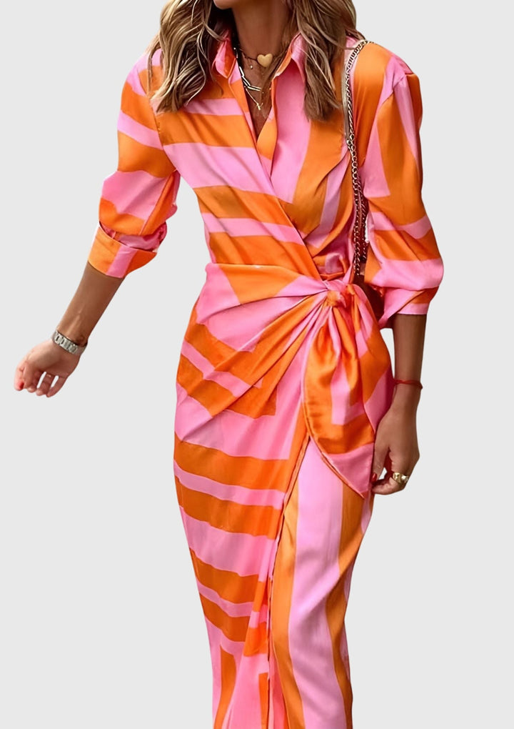 Eeverly™ | Elegant Indpakningskjole med Print
