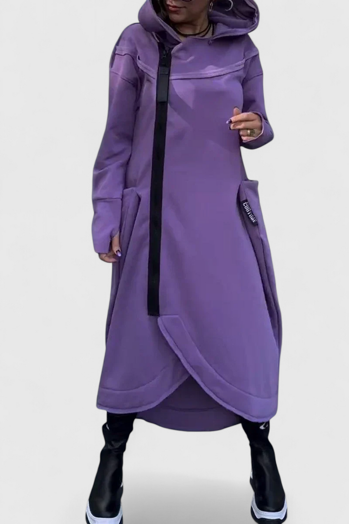 Mana™ | Lang Hoodie Med Zip I Lette Og Åndbare Stoffer