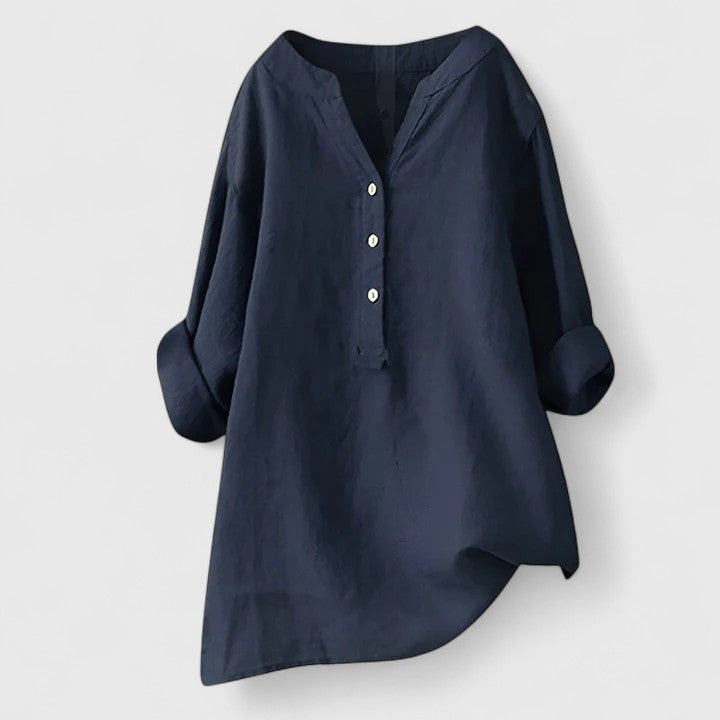 Larienne | Elegant Knap-Front Skjorte