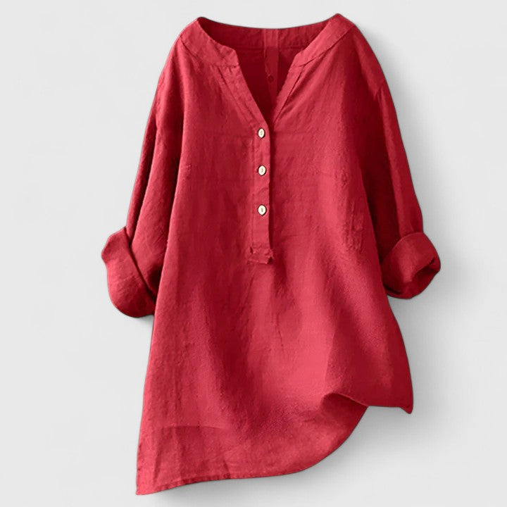 Larienne | Elegant Knap-Front Skjorte