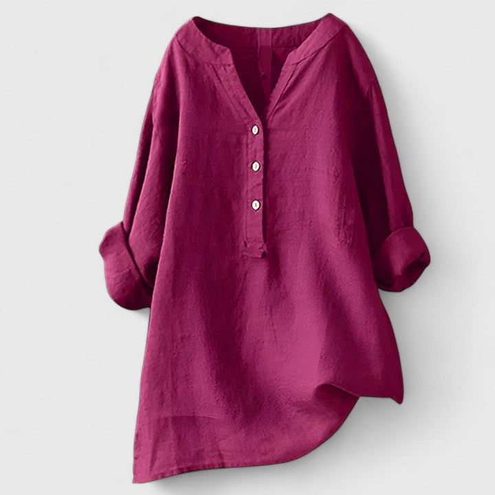 Larienne | Elegant Knap-Front Skjorte