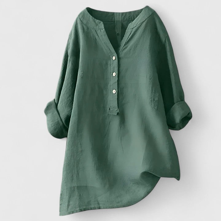 Larienne | Elegant Knap-Front Skjorte