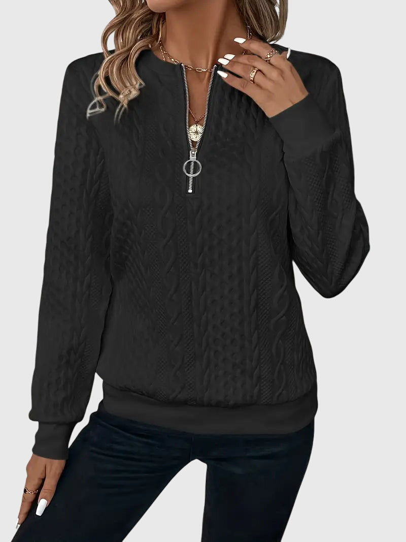 Noria™ | Sweater med Lynlås
