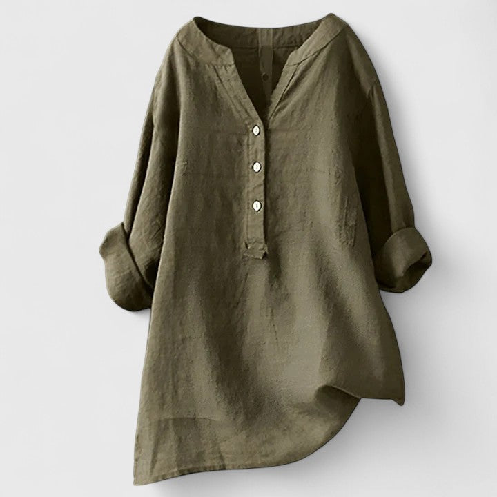 Larienne | Elegant Knap-Front Skjorte