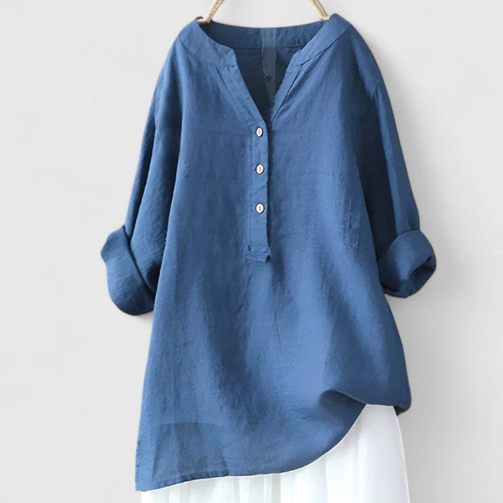Larienne | Elegant Knap-Front Skjorte