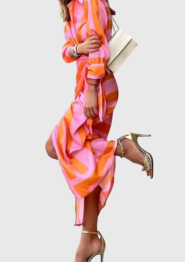 Eeverly™ | Elegant Indpakningskjole med Print