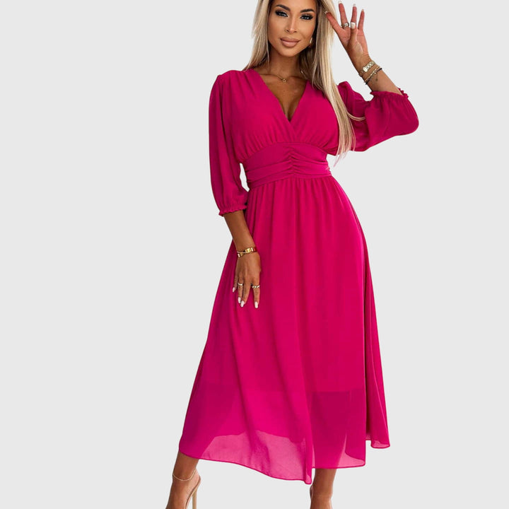 Chhloe™ | Letvægts Silke Chiffon Kjole