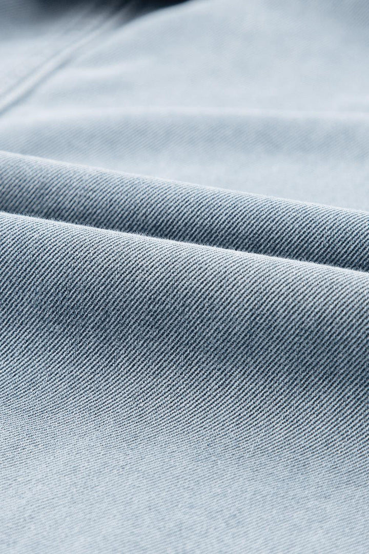 Runa – Elegant Denimkjole med Korte Flagermusærmer