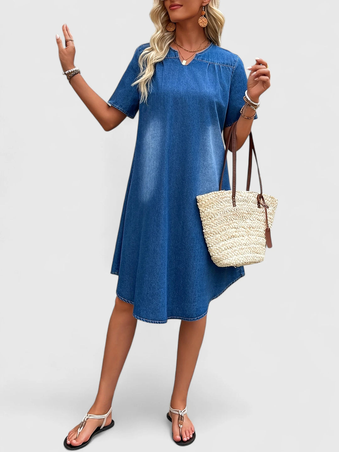 Unni – Tidløs Denim Sommerkjole